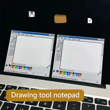 Load image into Gallery viewer, 50Sheets Vintage Computer Drawing Board Notepad Retro Style Square Paper for Creative Illustration and Design
