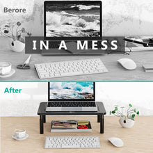 Load image into Gallery viewer, Adjustable Desk Monitor Rack Holder PC Screen Stand Desktop Computer Display Stand For Office Studio Working Study Students
