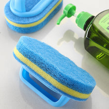 Load image into Gallery viewer, 3PCS Sponge Cleaning Brush With Handle Bathtub Tile Scrub Brush Kitchen Bathroom Cleaning Sponge Brush Household Cleaning Supplies
