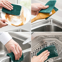 Load image into Gallery viewer, 10PCS Dishwashing Cleaning Sponge Scrub Pads Oil Removal Dishwashing Rub Pot Pads Scratch Free Reusable Cuttable Cleaning Dishrag
