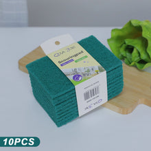 Load image into Gallery viewer, 10PCS Dishwashing Cleaning Sponge Scrub Pads Oil Removal Dishwashing Rub Pot Pads Scratch Free Reusable Cuttable Cleaning Dishrag
