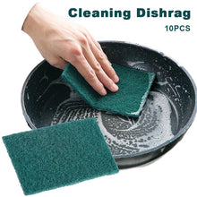 Load image into Gallery viewer, 10PCS Dishwashing Cleaning Sponge Scrub Pads Oil Removal Dishwashing Rub Pot Pads Scratch Free Reusable Cuttable Cleaning Dishrag
