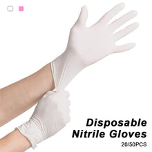Load image into Gallery viewer, 50/20PCS Light Pink Disposable Nitrile Gloves Waterproof Anti-static Durable Light Pink Gloves For Kitchen Cooking Tools
