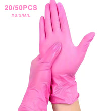 Load image into Gallery viewer, 50/20PCS Light Pink Disposable Nitrile Gloves Waterproof Anti-static Durable Light Pink Gloves For Kitchen Cooking Tools
