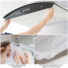 Load image into Gallery viewer, 5/10M Disposable Hood Oil Filter Paper Non-woven Cooker Hood Extractor Fan Filter Kitchen Hood Grease Anti Oil Cotton
