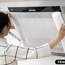 Load image into Gallery viewer, 5/10M Disposable Hood Oil Filter Paper Non-woven Cooker Hood Extractor Fan Filter Kitchen Hood Grease Anti Oil Cotton
