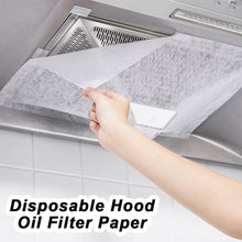Load image into Gallery viewer, 5/10M Disposable Hood Oil Filter Paper Non-woven Cooker Hood Extractor Fan Filter Kitchen Hood Grease Anti Oil Cotton
