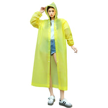 Load image into Gallery viewer, Reusable Poncho Rain Coat with Drawstring Hat and Elastic Sleeves Cuffs Extra Thick Protective Isolation Emergency for Outdoor Activities
