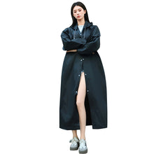 Load image into Gallery viewer, Reusable Poncho Rain Coat with Drawstring Hat and Elastic Sleeves Cuffs Extra Thick Protective Isolation Emergency for Outdoor Activities
