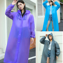 Load image into Gallery viewer, Reusable Poncho Rain Coat with Drawstring Hat and Elastic Sleeves Cuffs Extra Thick Protective Isolation Emergency for Outdoor Activities
