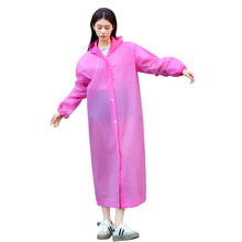 Load image into Gallery viewer, Reusable Poncho Rain Coat with Drawstring Hat and Elastic Sleeves Cuffs Extra Thick Protective Isolation Emergency for Outdoor Activities
