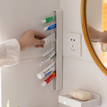 Load image into Gallery viewer, Self-adhesive Wall Mount Toothpaste Holder Multifunctional Space-Saving Storage Squeezer Holder Bathroom Shelves
