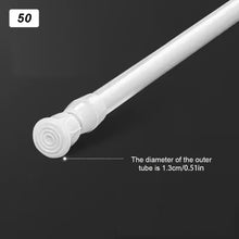 Load image into Gallery viewer, Multi Purpose Spring Tension Curtain Rods Adjustable Length Hanging Extendable Telescopic Poles for Bathroom Kitchen Cupboard No Drill
