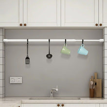 Load image into Gallery viewer, Multi Purpose Spring Tension Curtain Rods Adjustable Length Hanging Extendable Telescopic Poles for Bathroom Kitchen Cupboard No Drill
