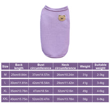 Load image into Gallery viewer, M-2XL Summer Pet Cat Vest Pet Puppy Dog Clothes Breathable Waverg Dog Vest for Small Dogs Teddy Dog Vest Pet Clothing
