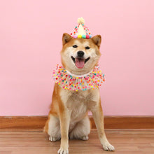 Load image into Gallery viewer, Pet Birthday Celebrate Scarf Cotton Wave Point Saliva Towel Washable Pet Hat Cat Dog Bibs Puppy Kitten Triangle Kerchief Set

