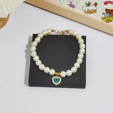 Load image into Gallery viewer, Ellipse Heart Shape Diamond Inlaid Pet Cat Collar Pets Shiny Crystal Collars Footprints Accessories For Kitten Dog Collar Cat Necklace
