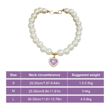Load image into Gallery viewer, Ellipse Heart Shape Diamond Inlaid Pet Cat Collar Pets Shiny Crystal Collars Footprints Accessories For Kitten Dog Collar Cat Necklace
