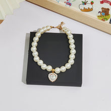 Load image into Gallery viewer, Ellipse Heart Shape Diamond Inlaid Pet Cat Collar Pets Shiny Crystal Collars Footprints Accessories For Kitten Dog Collar Cat Necklace
