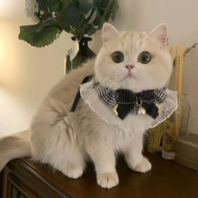Load image into Gallery viewer, Lace Bowknot Pearl Collar Cat Dog Neckerchief Pet Cats Kitten Dog Puppy String Bib Necklace Necktie Neck Strap Scarf Accessories
