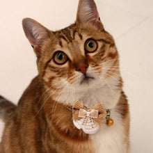 Load image into Gallery viewer, Cute Adjustable Pet Cat Collar Bell Collar Kitten Necklace Pet Collars for Small Dog Necklace Party Photo Props
