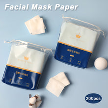 Load image into Gallery viewer, 200PCS Wet Cotton Stretchable Disposable Water Saving Cotton Pad Makeup Removal Cotton Piece Breathable Facial Mask Paper
