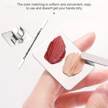 Load image into Gallery viewer, Stainless Steel Makeup Mixing Palette Foundation Spatula Makeup MixingTray Nail Art Palet Beauty Tools
