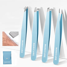 Load image into Gallery viewer, 2/4Pcs Beauty Tools Eyebrow Tweezer Set Stainless Steel Hair Removal Clip for Facial Hair Eyelash Eyebrows Tweezer Professional Beginners
