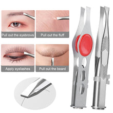 Load image into Gallery viewer, Portable Led Stainless Steel Eyebrow Tweezers Eyebrow Hair Remove Tweezer With LED Light Makeup Tool
