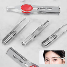 Load image into Gallery viewer, Portable Led Stainless Steel Eyebrow Tweezers Eyebrow Hair Remove Tweezer With LED Light Makeup Tool
