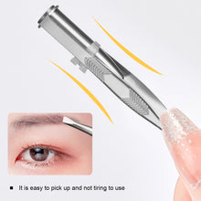 Load image into Gallery viewer, Portable Led Stainless Steel Eyebrow Tweezers Eyebrow Hair Remove Tweezer With LED Light Makeup Tool
