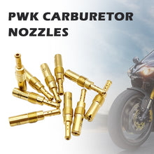 Load image into Gallery viewer, 10Pcs Motorcycle Carburetor Main Jets Slow Pilot Jets M5 6mm Thread for PWK Keihin OKO CVK Carb Set Injector Nozzle
