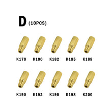 Load image into Gallery viewer, 10Pcs Motorcycle Carburetor Main Jets Slow Pilot Jets M5 6mm Thread for PWK Keihin OKO CVK Carb Set Injector Nozzle
