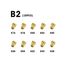 Load image into Gallery viewer, 10Pcs Motorcycle Carburetor Main Jets Slow Pilot Jets M5 6mm Thread for PWK Keihin OKO CVK Carb Set Injector Nozzle

