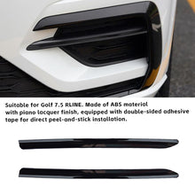 Load image into Gallery viewer, Pair Car Front Bumper Headlight Eyebrows Fog Lamp Cover Center Grille Moulding Strips Trim For Volkswagen Golf MK7.5 R-LINE 2017-2020
