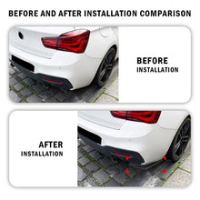 Load image into Gallery viewer, 2Pcs Car Rear Bumper Side Splitters Side Diffuser Exhaust Trim For BMW F20 1 Series 118i 120d 120i 125i M Pack 2015-2019 LCI
