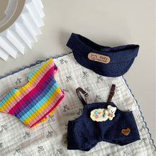 Load image into Gallery viewer, 3pcs Shirt Cap Pants Set for 17cm Labubu Dolls Cute Doll Clothes Fashion Lovely OOTD Wear for Doll Decoration Accessories
