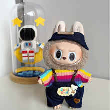 Load image into Gallery viewer, 3pcs Shirt Cap Pants Set for 17cm Labubu Dolls Cute Doll Clothes Fashion Lovely OOTD Wear for Doll Decoration Accessories
