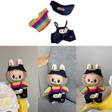 Load image into Gallery viewer, 3pcs Shirt Cap Pants Set for 17cm Labubu Dolls Cute Doll Clothes Fashion Lovely OOTD Wear for Doll Decoration Accessories
