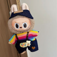 Load image into Gallery viewer, 3pcs Shirt Cap Pants Set for 17cm Labubu Dolls Cute Doll Clothes Fashion Lovely OOTD Wear for Doll Decoration Accessories
