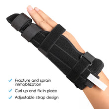 Load image into Gallery viewer, Broken Finger Stabilizer with Adjustable Strap for Fracture Breathable Post-Surgery Sports Injury Finger Protector Arthritis Finger Pain Relief Gym Climbing
