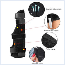 Load image into Gallery viewer, Broken Finger Stabilizer with Adjustable Strap for Fracture Breathable Post-Surgery Sports Injury Finger Protector Arthritis Finger Pain Relief Gym Climbing

