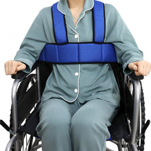 Load image into Gallery viewer, Wheelchair Safety Belt Anti-Slip Restraint Strap Adjustable Breathable Mesh for Elderly Fall Prevention Nursing Home Post-Surgery Dementia Patient
