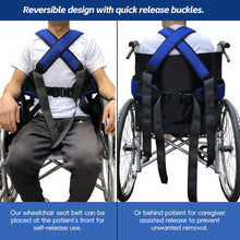 Load image into Gallery viewer, Wheelchair Safety Belt Anti-Slip Restraint Strap Adjustable Breathable Mesh for Elderly Fall Prevention Nursing Home Post-Surgery Dementia Patient
