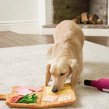 Load image into Gallery viewer, Interactive Pet Snuffle Mat Cute Food Menu with Hidden Pockets Ringing Paper Self-Entertainment Slow Feeder Indoor Dog Boredom Buster Mat
