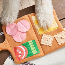 Load image into Gallery viewer, Interactive Pet Snuffle Mat Cute Food Menu with Hidden Pockets Ringing Paper Self-Entertainment Slow Feeder Indoor Dog Boredom Buster Mat
