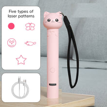 Load image into Gallery viewer, Interactive Red Dot Laser Cat Toy Safe USB Charging 3IN 1 Kitten Teaser Toy Portable Cat Skin Funny Laser Pen Cat Chaser Stick
