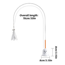 Load image into Gallery viewer, Interactive Suction Cup Cat Teaser Wand with Bell Boredom Buster Cat Hunting Teaser Stick Anti-Anxiety Cat Feather Toy Cat Supplies
