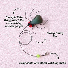 Load image into Gallery viewer, Insect-shaped Feather Cat Toy Replacement Head DIY Replace Cat Teaser Stick Replacement Pendant Pet Toy Accessories
