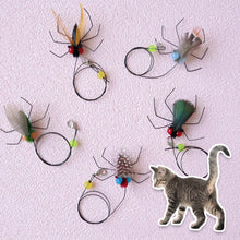 Load image into Gallery viewer, Insect-shaped Feather Cat Toy Replacement Head DIY Replace Cat Teaser Stick Replacement Pendant Pet Toy Accessories
